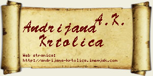 Andrijana Krtolica vizit kartica